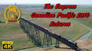 CP 2816 The Empress steam locomotive returns to the rails