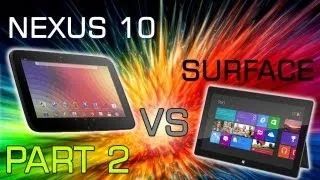 Google Nexus 10 Vs Microsoft Surface | Part 2 | PPI & Display Comparision