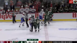 Minnesota wild vs Montréal Canadiens scuffle 2 (2022 NHL)