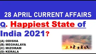 28 APRIL 2021 CURRENT AFFAIRS || Daily Current Affairs || 28 April 2021 Important Current Affairs