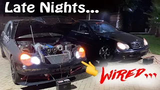 Wired Up! Mercedes W203 "RiceCar" Now Has Working Lights,Windows & Sunroof🤘Late Nights Hit Different