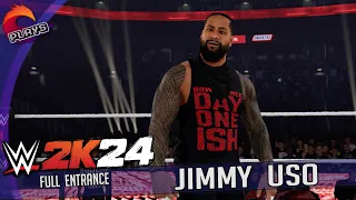 Jimmy Uso Full Entrance (4K) - WWE 2k24