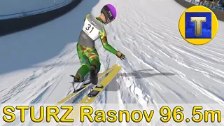 Rasnov - STURZ bei Schanzenrekord mit 96.5m ❄️ SkiJumping 2021/2022 - Skispringen