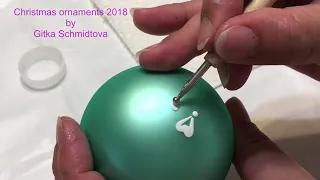 My working table , Christmas ornaments 2018 by Gitka Schmidtova