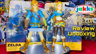 JAKKS Pacific The Legend Of Zelda Breath Of The Wild Link & Zelda Action Figure Review Unboxing