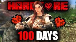 I Spent 100 Days in Hardcore Skyrim, With A Twist...