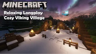 Cozy Viking Village - Minecraft Relaxing Snowy Longplay [1.20] (No Commentary)