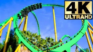 Riddler's Revenge Front Seat on Ride 4K POV Six Flags Magic Mountain