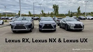 Lexus RX, Lexus NX & Lexus UX Comparison