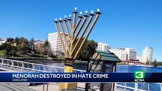 Destruction of Oakland menorah prompts hate crime investigation