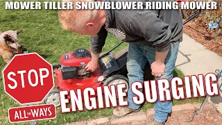 FIX Engine Surging on any small engine QUICKLY