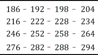 Los numeros de 6 en 6 hasta el 600