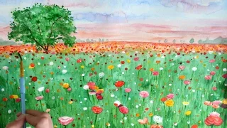 SPEED PAINTING - Watercolour Meadow