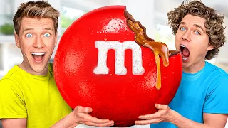 MINI vs HUGE CANDY CHALLENGE!! Worlds Most Dangerous *SPICIEST vs SOUREST* 7-11 & McDonald's Food