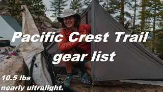 The gear I carried for 2,650 miles ~post PCT gear list~