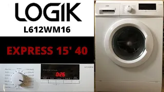 Logik L612WM16 Washing Machine - Express 15' 40