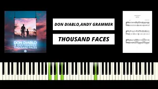 Don Diablo Ft. Andy Grammer - Thousand Faces (BEST PIANO TUTORIAL & COVER)