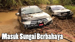 Pajero offroad di sungai berlumpur dalam