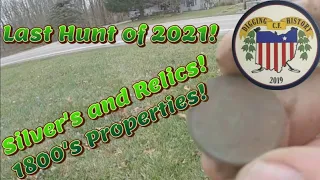 Last hunts of 2021, Silvers, Largie, 2 cent, relics and more. 1800's property.  Nox and Simplex.