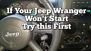 JK Jeep Wrangler Won't Start / No Start Condition / Range Switch Issue / Just Clicks
