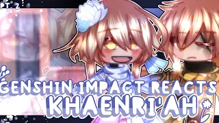 Genshin impact reacts to Khaenri'ah + Lumine and Aether