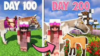 I survived 200 Days creating a Cottagecore Horse Ranch