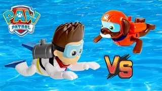 Щенячий Патруль на русском. Райдер и Зума. Paw Patrol Paddlin Pups Ryder vs. Zuma