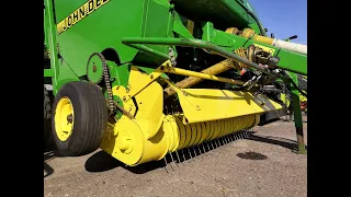 Прокрутка пресс-подборщика John Deere 590 | Checking the work of the baler John Deere 590