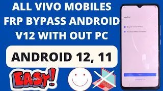 All Vivo Frp Bypass Android 12 / Vivo V20 Google Account Bypass With Out PC By Google Chacha