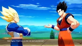 Dragon Ball FighterZ - Vegeta tells Gohan he has become soft @ 1080p (60ᶠᵖˢ) HD ✔