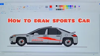 How to draw a car on computer MS paint / master kid