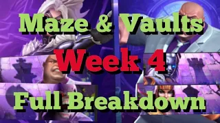 MCOC - Side Quest: The Maze & Vaults - Week 4 - Full Breakdown + Tips for Extra Keys!!