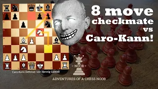von Hennig Gambit | 8 move CHECKMATE against the Caro-Kann Defense!