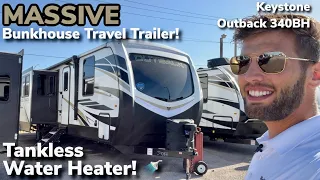 MASSIVE Bunkhouse Travel Trailer with Tankless Water Heater! 2022 Keystone Outback 340BH