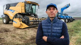 Ferma de 2.200 ha dotată exclusiv cu tractoare și combine New Holland