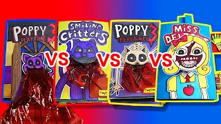 Poppy Playtime Chapter 3 vs 3 vs 3 vs 3😈😺💀 Game Book Battle (Horror Game, Paper Play, Animation)