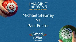 World Indoor Bowls Championship 2024 Michael Stepney vs Paul Foster - Day 14 Match 4