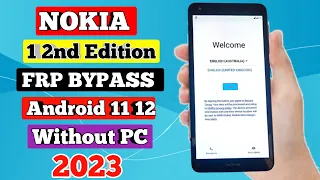 NOKIA C1 2ND EDITION FRP BYPASS WITH PC 2023 Google Account Remove 2023