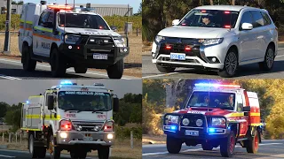 54 Emergency Vehicles Responding to Bush Fire - Red Hill, Western Australia - 19 March 2024