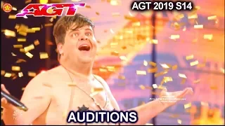 Ben Trigger Burlesque Dancer PRESSES GOLDEN BUZZER ON HIS OWN   | America's Got Talent 2019 Audition