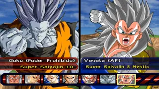 Goku Super Sayayin 10 Team VS Vegeta Super Sayayin 5 Mystic Dragon Ball Z Budokai Tenkaichi 3 AF