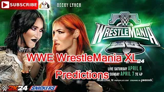 WWE WrestleMania XL Women’s World Championship Rhea Ripley vs. Becky Lynch  Predictions WWE 2K24