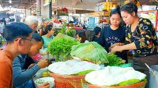 Cambodia Rice Noodle, Spring Roll, Yellow Pancake, Noodle Soup, Fried Noodles - Best Street Food