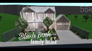 Blush Pink Family Home || 56k || Bloxburg Speedbuild