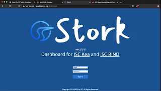 Recorded demo of the new Stork dashboard for the Kea DHCP server and the BIND9 DNS server.