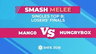Mang0 vs Hungrybox - Melee Singles Top 8: Losers' Finals - Shine 2018