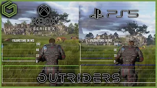 Outriders Demo - Xbox Series X vs Playstation 5 - 4K 60 FPS Gameplay with Framerate