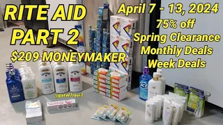RITE AID COUPONING HAUL - PART 2 - $209 MONEYMAKER! - APRIL 7 - 13, 2024 - @patel7ravi7