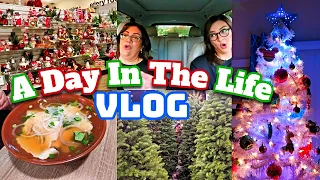 OUR CHRISTMAS HOME DECOR, VIETNAMESE FOOD, TREE FARM & HOLIDAY SHOPPING! - A Day In The Life VLOG