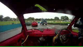 Mendips raceway 1400cc bangers in car dean hughes 258 30.8.15